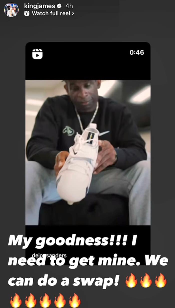 LeBron James comments on Deion Sanders Instagram